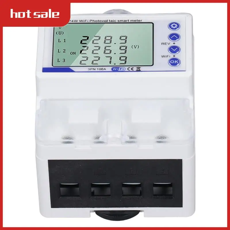 

A52I-Wifi 3-Phase 100A Energy Meter And Circuit Breaker With LCD Display 60-300V Directional Switch