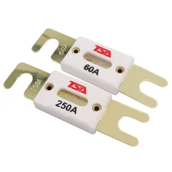 3Car ANL Fuse 0A/40A/60A/80A/100/150A/200A/250A 300A Plated Fuse Pure Copper Gold Plated Large Ceramic Fuse Sensitive