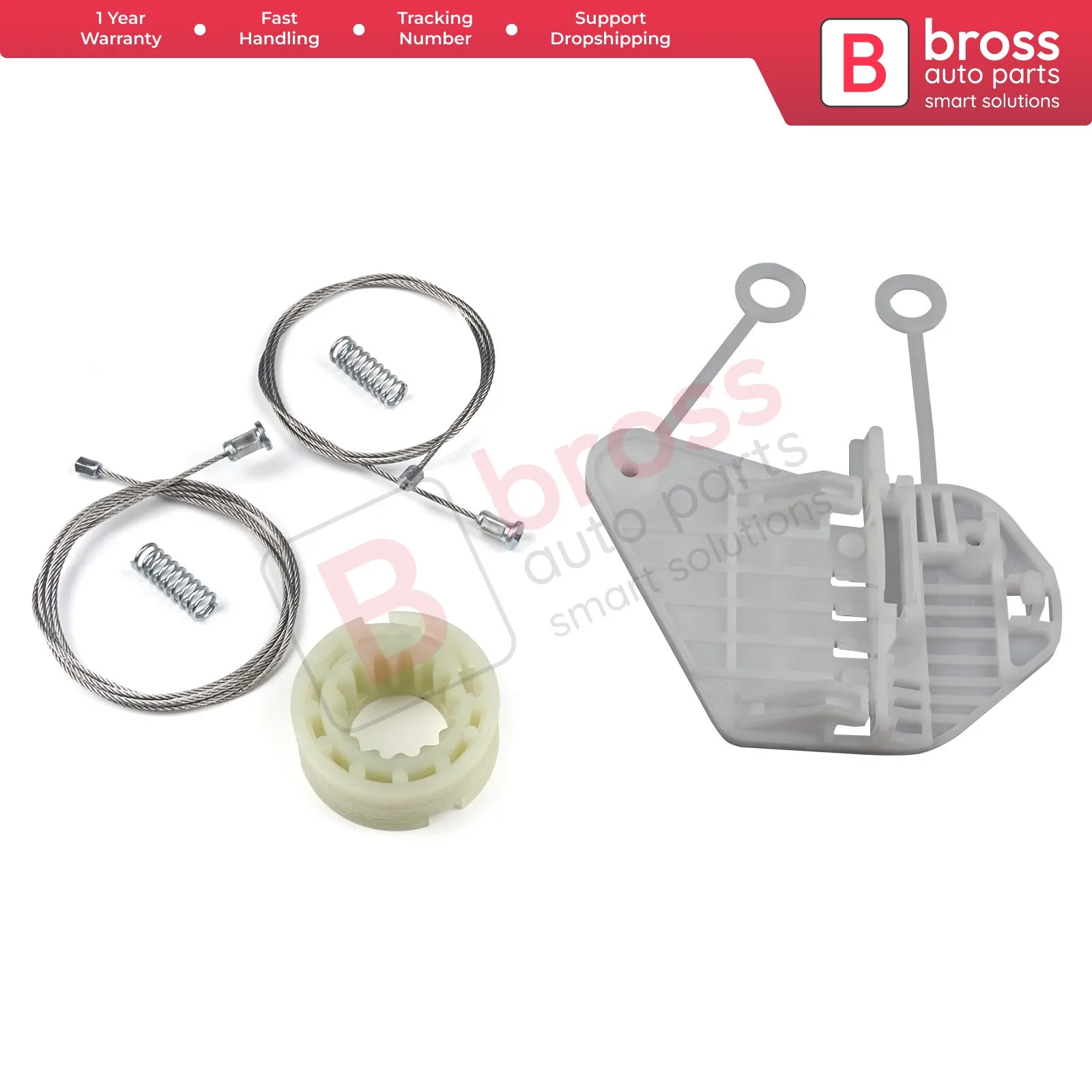 Bross-Kit de reparación de regulador de ventana de energía eléctrica, piezas de automóviles BWR788, puerta delantera izquierda para Mercedes Smart 1 1998-2007 Top Store