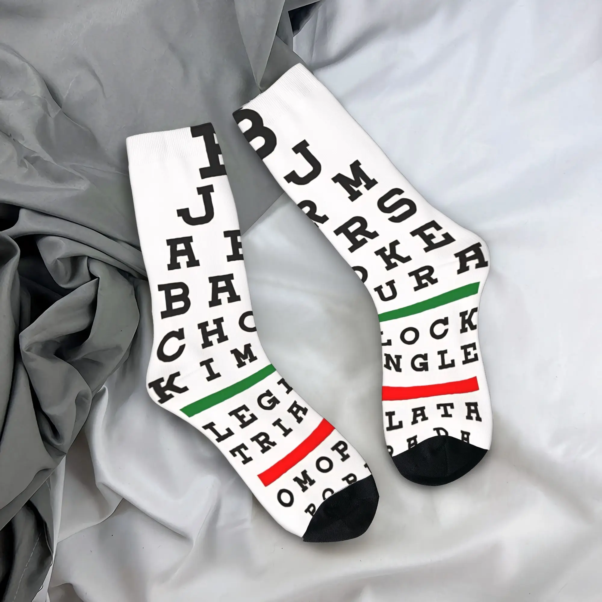 Brazilian Jiu-Jitsu Moves Eye Chart BJJ    Stockings  Graphic Funny Socks Autumn Anti Skid Socks Men Climbing Breathable Socks