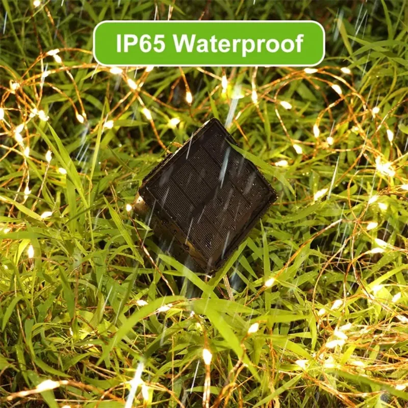 

Outdoor Solar Lights LED Lights IP65 Waterproof Garden Chrismas Decorations 8 Modes of Lighting 8M 100LED Lawn And Tree Lamps