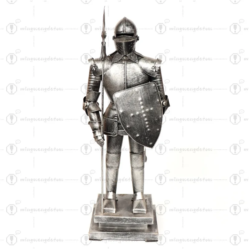 medieval-roman-soldier-model-tin-crafts-nostalgic-armor-man-window-cabinet-collection-decorative-vintage-ornament