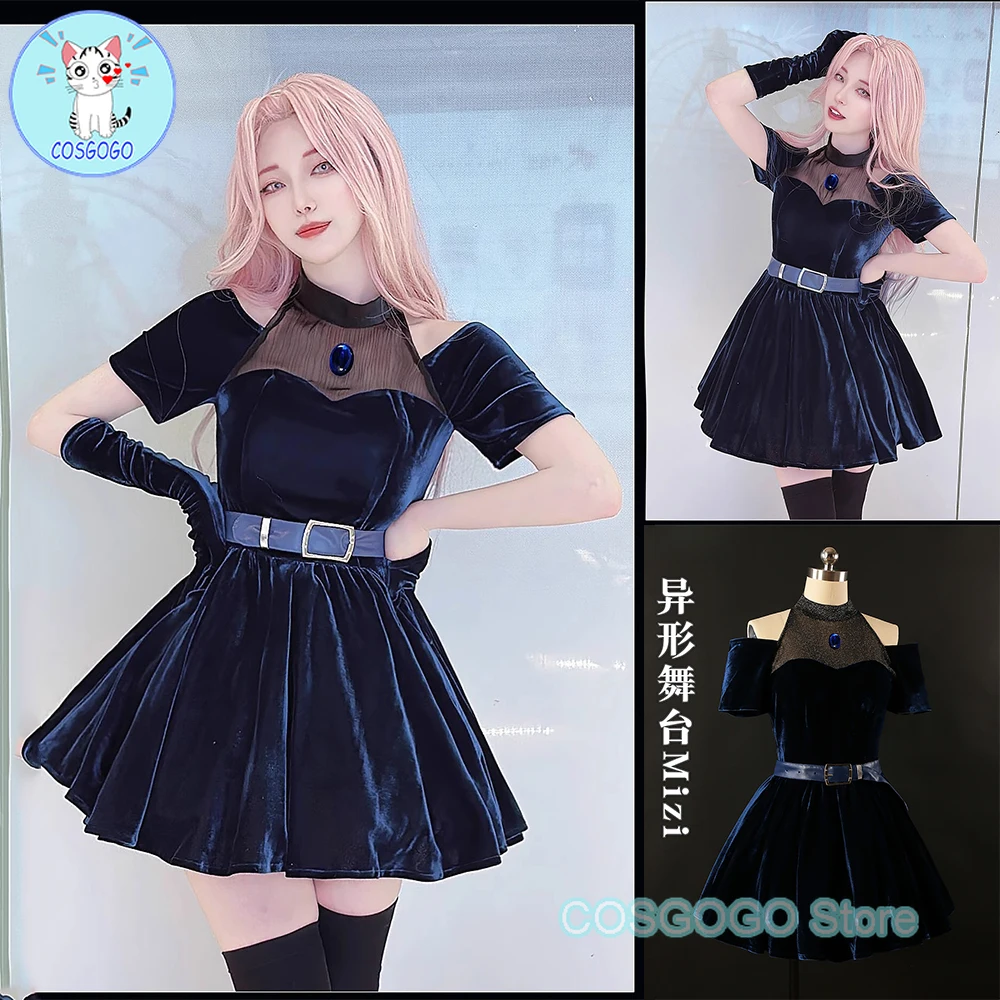 

COSGOGO [Customized] Alien Stage Mizi Cosplay Costume Halloween Anime Clothes Game Outfits Black Gorgeous Dress Women