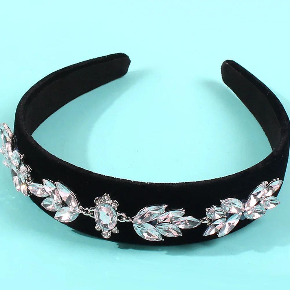 

Обруч для волос из флокированной ткани, прочный, удобный, элегантный, для вечеринки, повседневной жизни, черный блеск, простой повязка на голову, женские аксессуары для головного убора