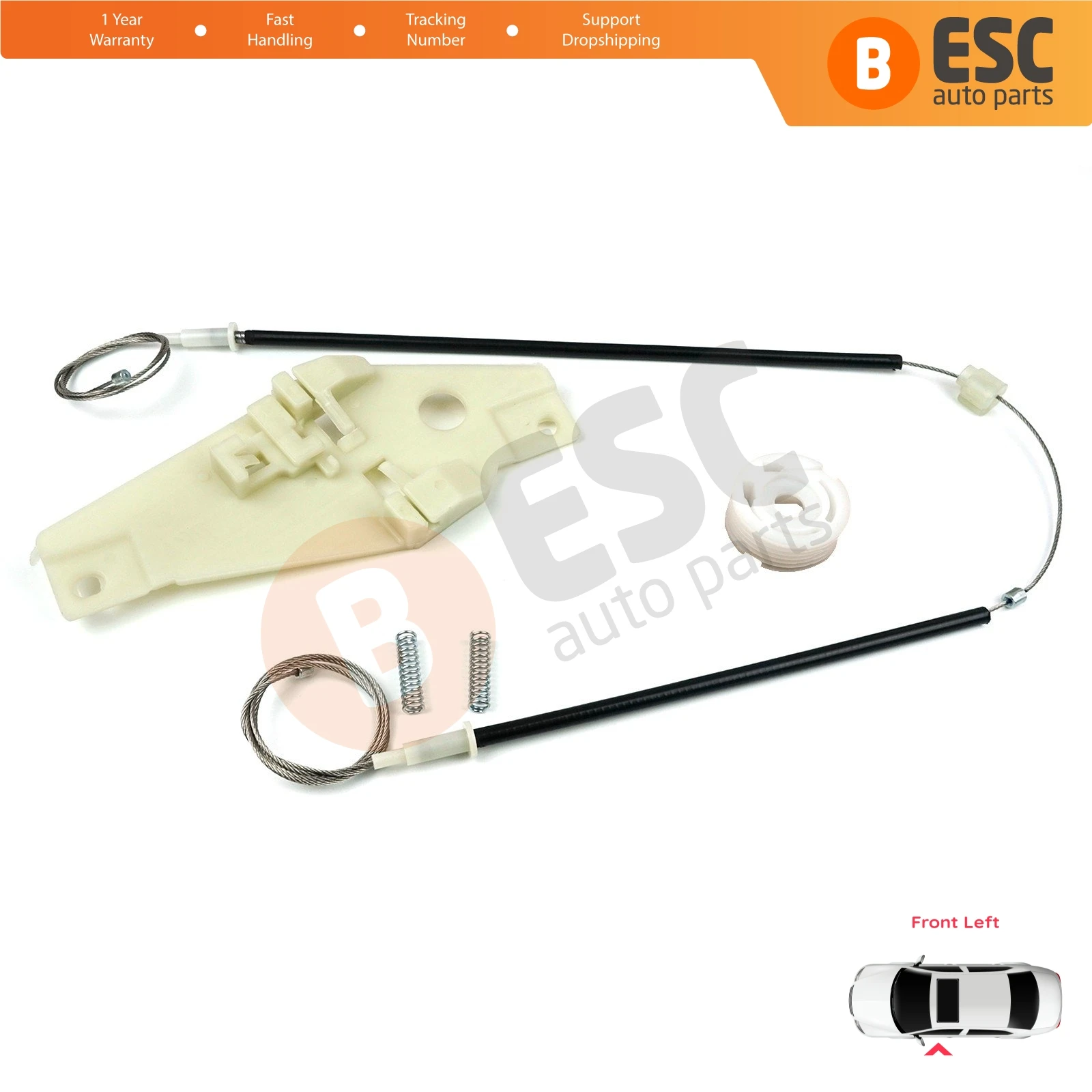 EWR5412 Window Regulator Repair Set Front Left Door for Toyota Corolla E10 AE100 E100 1991-1999 3/4/5 Door 6980212140