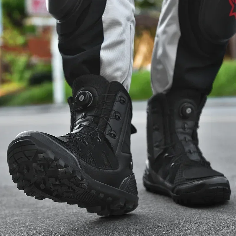 Motorcycle Riding Boots Motorbike Four Seasons Breathable Motorcycles Shoes Motos Chopper Cruiser Touring Ankle Botas Men Items