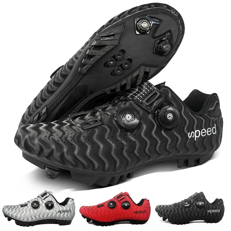 

Cycling Shoes Men Compatible SPD Lock Shoes Women PU Leather Pedal Road Cycling Shoes Outdoor Mountain Cycling Shoes MTB Shoes