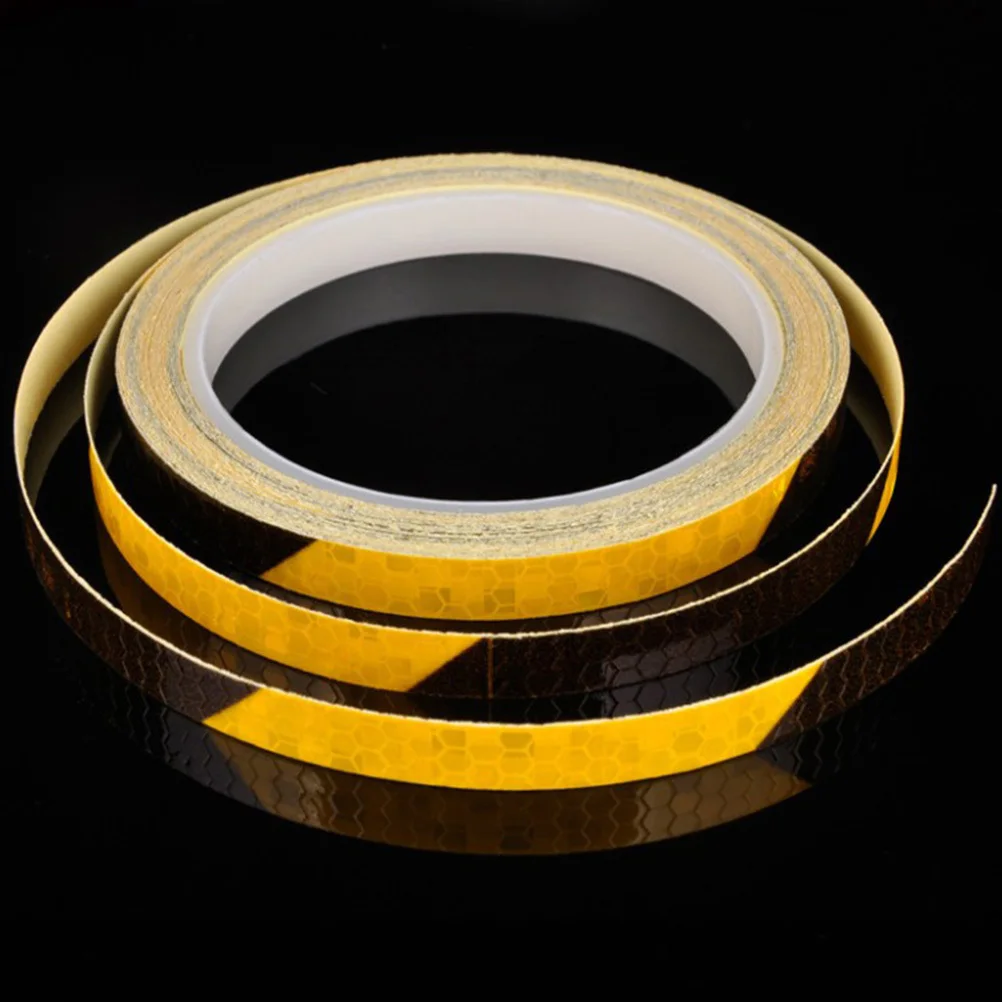 

Bike Wheel Reflective Stickers 8m Black Orange Cycling Safety Accessories Night Visibility DIY Decor Fluorescent