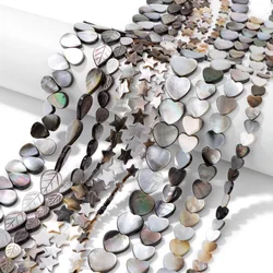 Wholesale Gray Mop Shell Beads Natural Mother of Pearls Bead Smooth Loose Spacer Charms Beads for Handmade Making DIY Finding