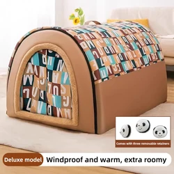 New Pet Dog Bunk Bed Comfortable Winter Warm Large Dog Kennel Washable Dog House Sofa Bed Removable Pets Nest