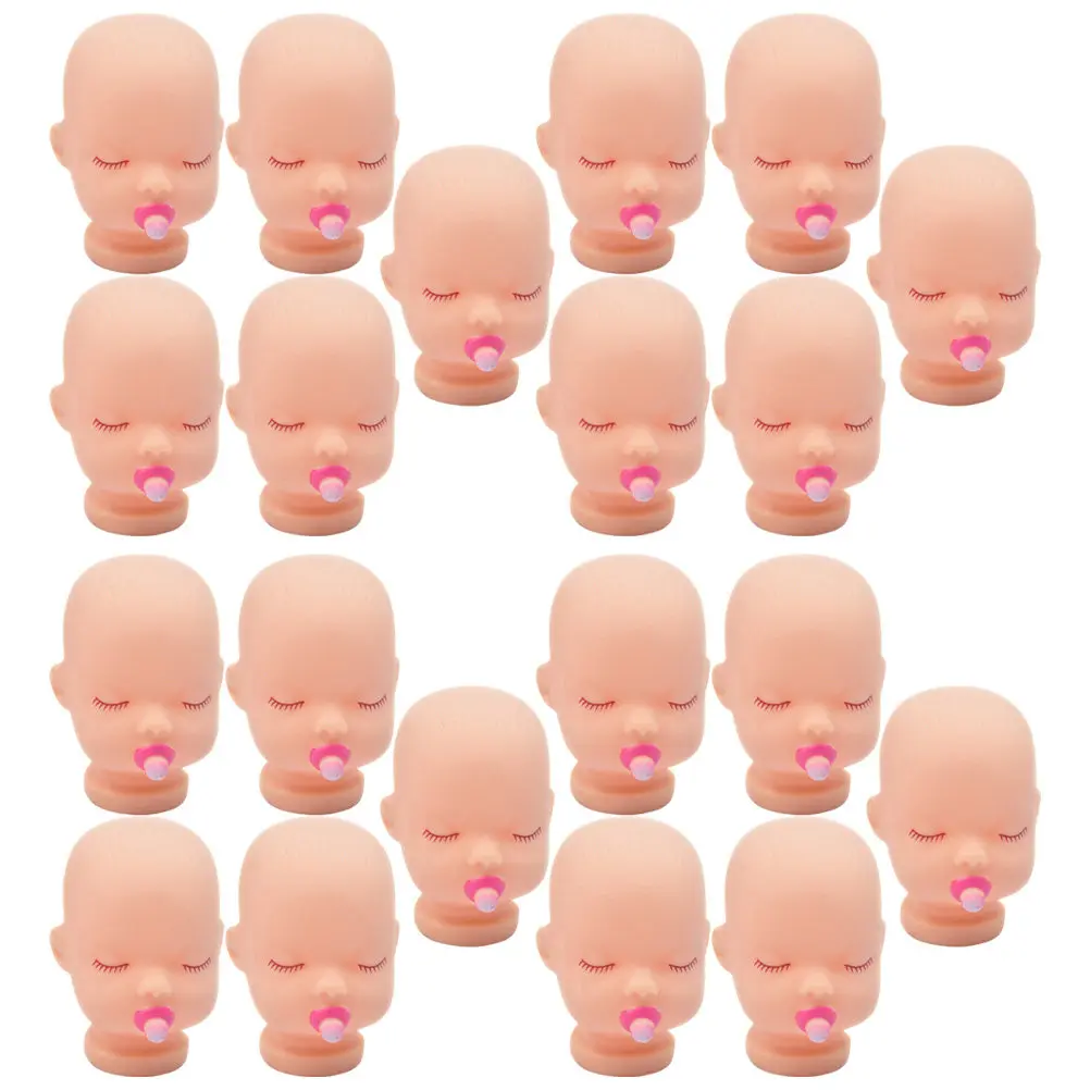 

20Pcs Decorative Mini Head Props for DIY Crafts Home Decoration Keychain Hanging Decor Small Decor Accessory Craft Making