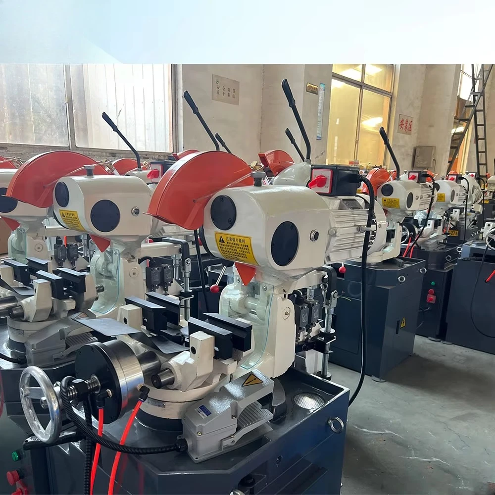 Manual Semi-Automatic Metal Pipe Cutting Machine: Heavy Duty 380V/220V Steel Tube Cutter for Scaffolding, Fencing & Construction