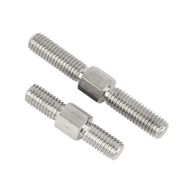 304 Stainless Steel Double End Screws M3 M4 M5 M6 M8 M10 M12 M14 M16 Left-hand Threads/right-hand Threads Stud Bolts