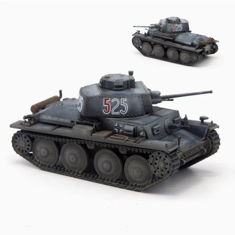 

1/72 Scale German Pz.Kpfw 38T Ausf.E/F Light Tank 525 Simulation Tracked Tank Model Static Display Collectible Toy Gift