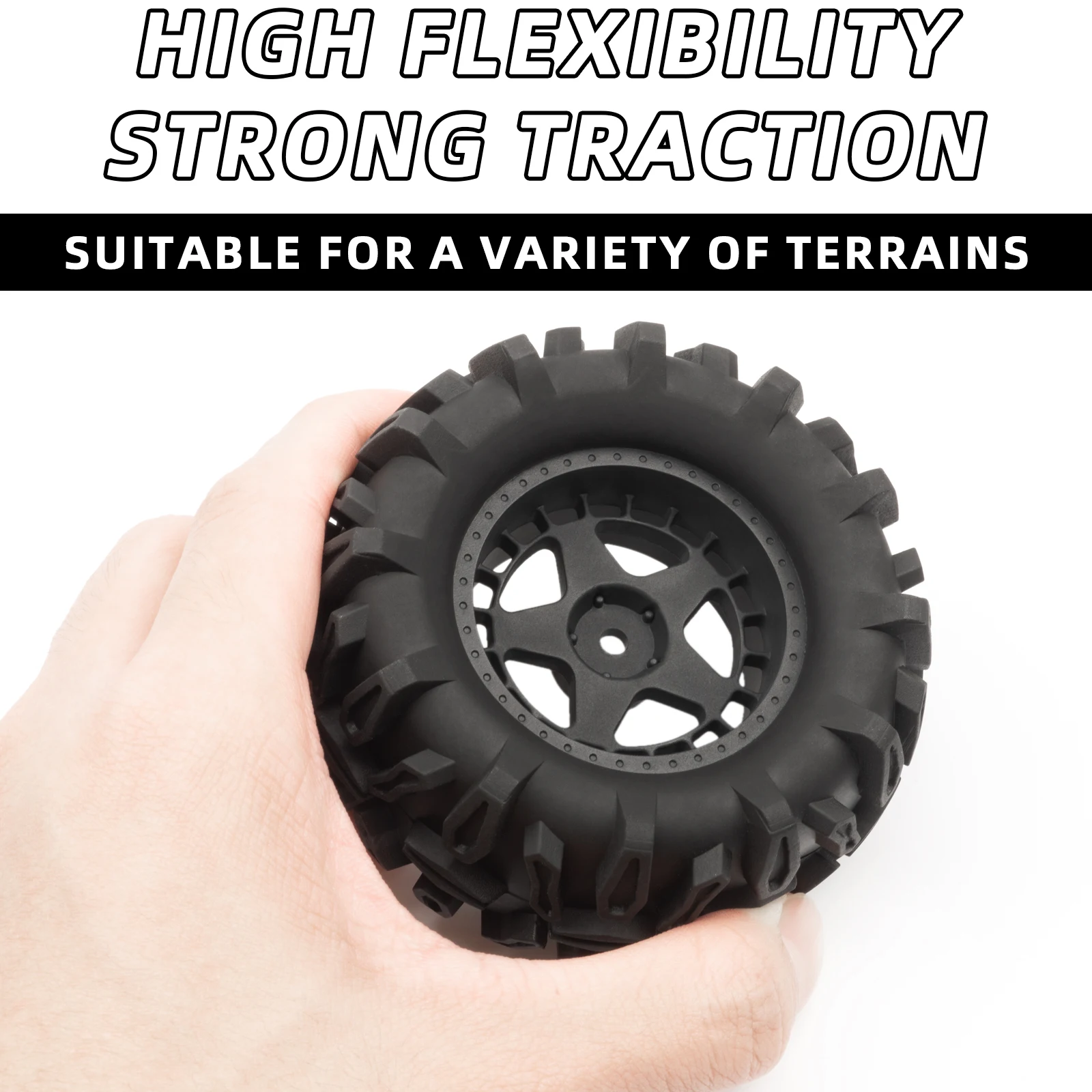 Neumáticos de goma RC de 90MM, neumáticos para camiones sobre orugas, para 1/14 1/16 TRAXXA E-Revo HSP 94186 16208 16209 16210 WLtoys 144001 16208 GRM16