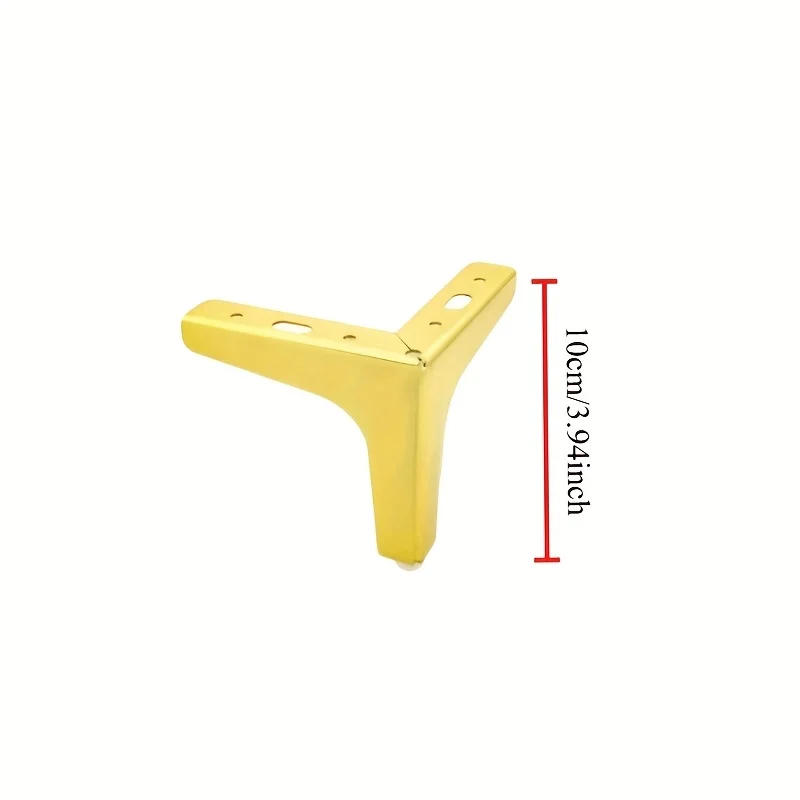 4pcs10/13cm Sofa Legs Golden Finish Table Durable Furniture Legs for Home  Commercial Use Sofa Legs for Sofa Bedroom Enhancement