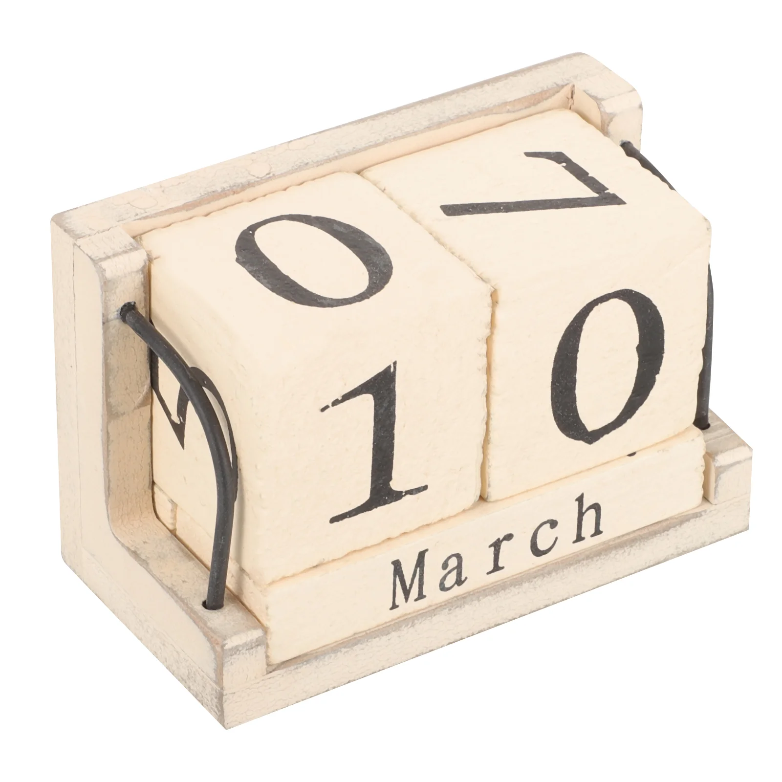 

Count down Blocks for Desk Wooden Perpetual Calendar Daily Use Living Room Decoration