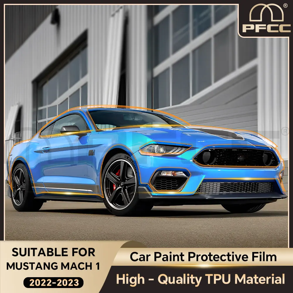 TPU Pre Cut Sticker for Ford Mustang Mach 1 2022 2023 PPF Transparent Clear Kit Car Paint Protection Film Styling Body Decal