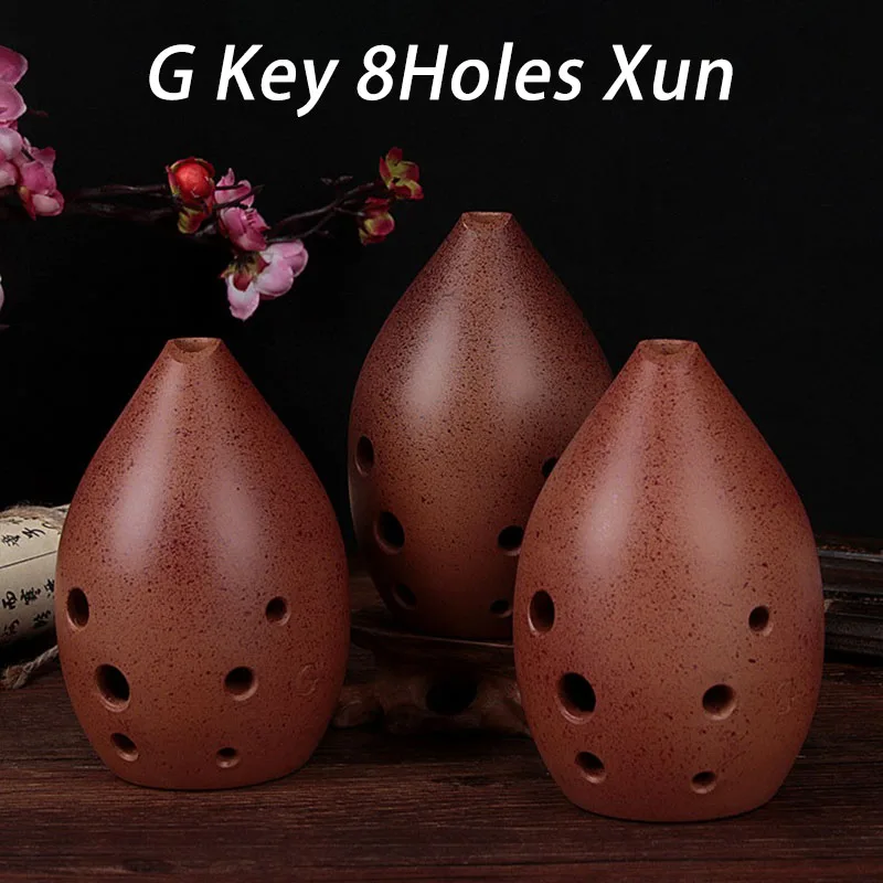 

Китайская окарина G-тональности, ручной работы, профессиональная, глиняная, 8-отверстная, для народных выступлений, традиционный музыкальный инструмент для начинающих