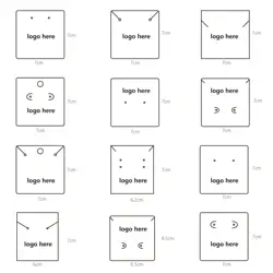 100PCS Kraft Paper Hot Stamping Printing Custom Logo Personalize Jewerly Bussiness Cards Earrings Keychain Holder Necklace Stand
