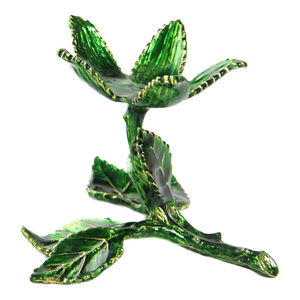 Metal Rose Flower Sphere Stand Crystal Ball Display Holder Jade Globe Minerals Paperweight Base for Home Office Decoration