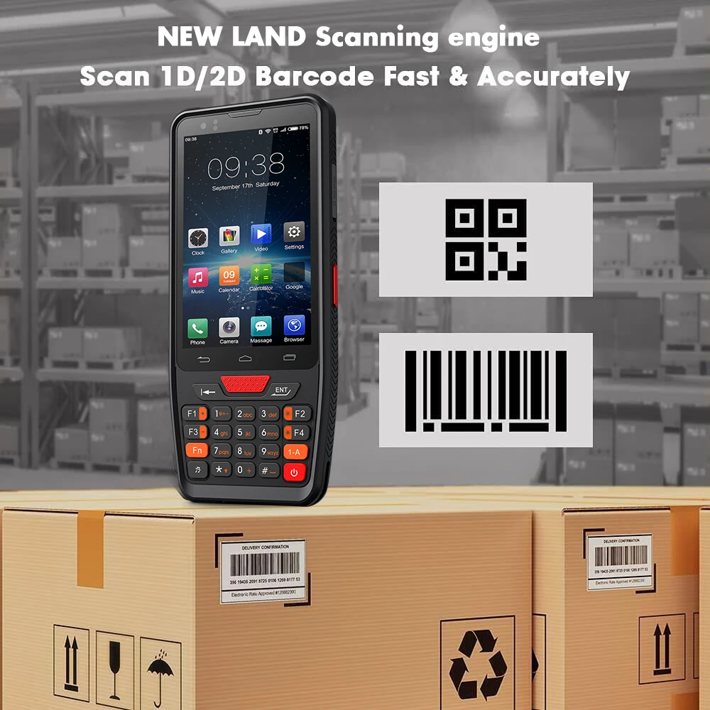 Rugged Android PDA Handheld Terminal IP67 1D/2D Barcode Scanner 4G LTE WiFi GPS Bluetooth NFC Portable Data Collector
