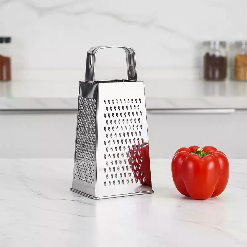 Stainless Steel Grater Multi-functional Thickened Stainless Steel Vegetable Slicer Four-sided Potato Slicer With Hand Guard