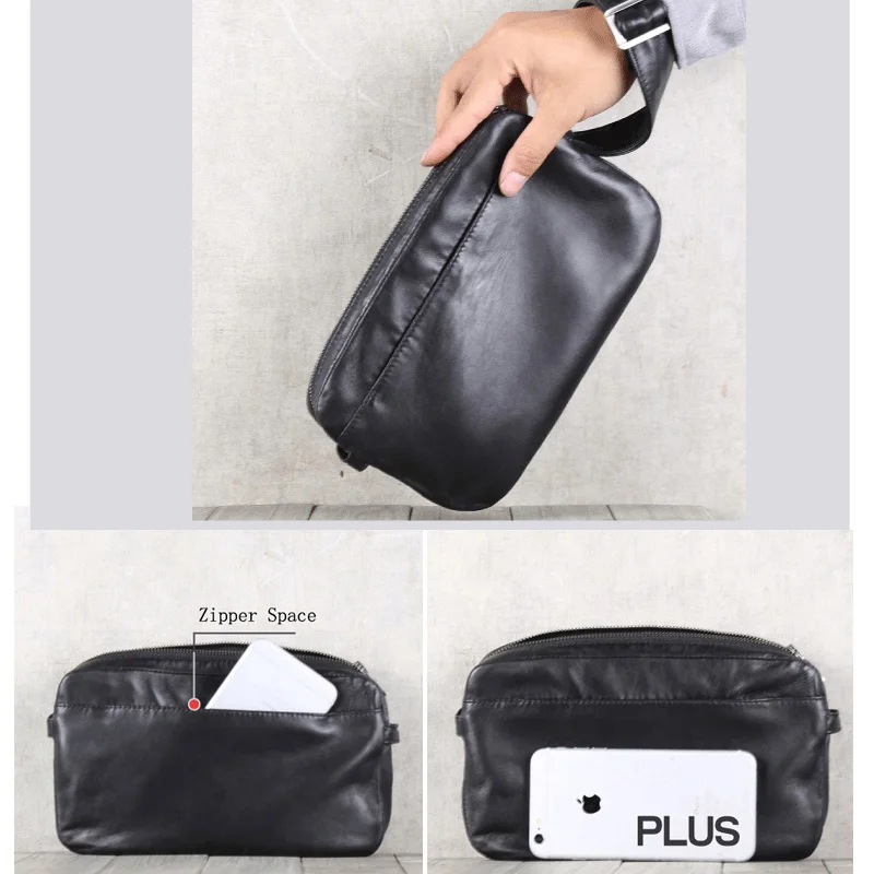 Messenger Bag Men Cowskin Leather Casual Satchel Casual Messenger Shoulder Bags Male Clutch