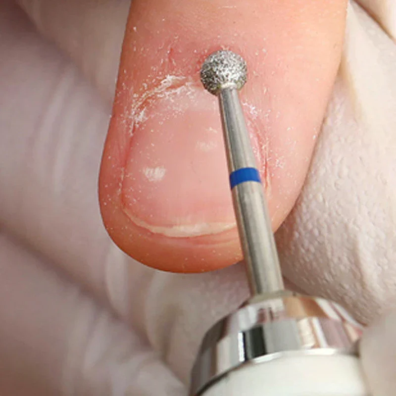 1 قطعة رأس تلميع الشعلة مسمار الشبت بت الماس قاطعة المطحنة ل مانيكير 3/32 "دغ ملف الأظافر الكهربائية أداة إزالة الجلد الميت #4