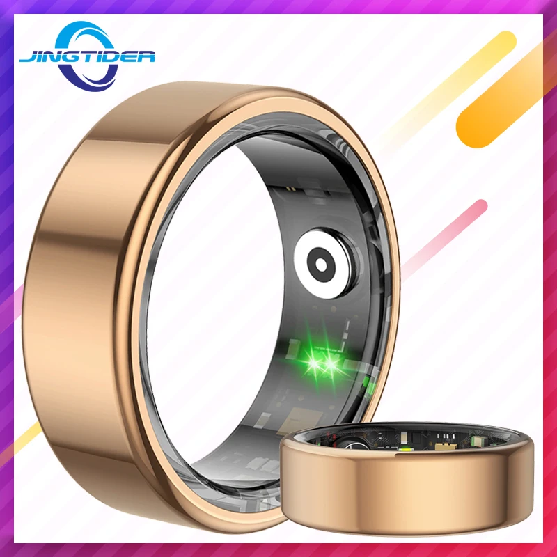 

R02 Fashion Stainless Steel Smart Ring Men Women Fitness Tracker Heart Rate Blood Oxygen Sleep Monitor Intelligent Finger Ring