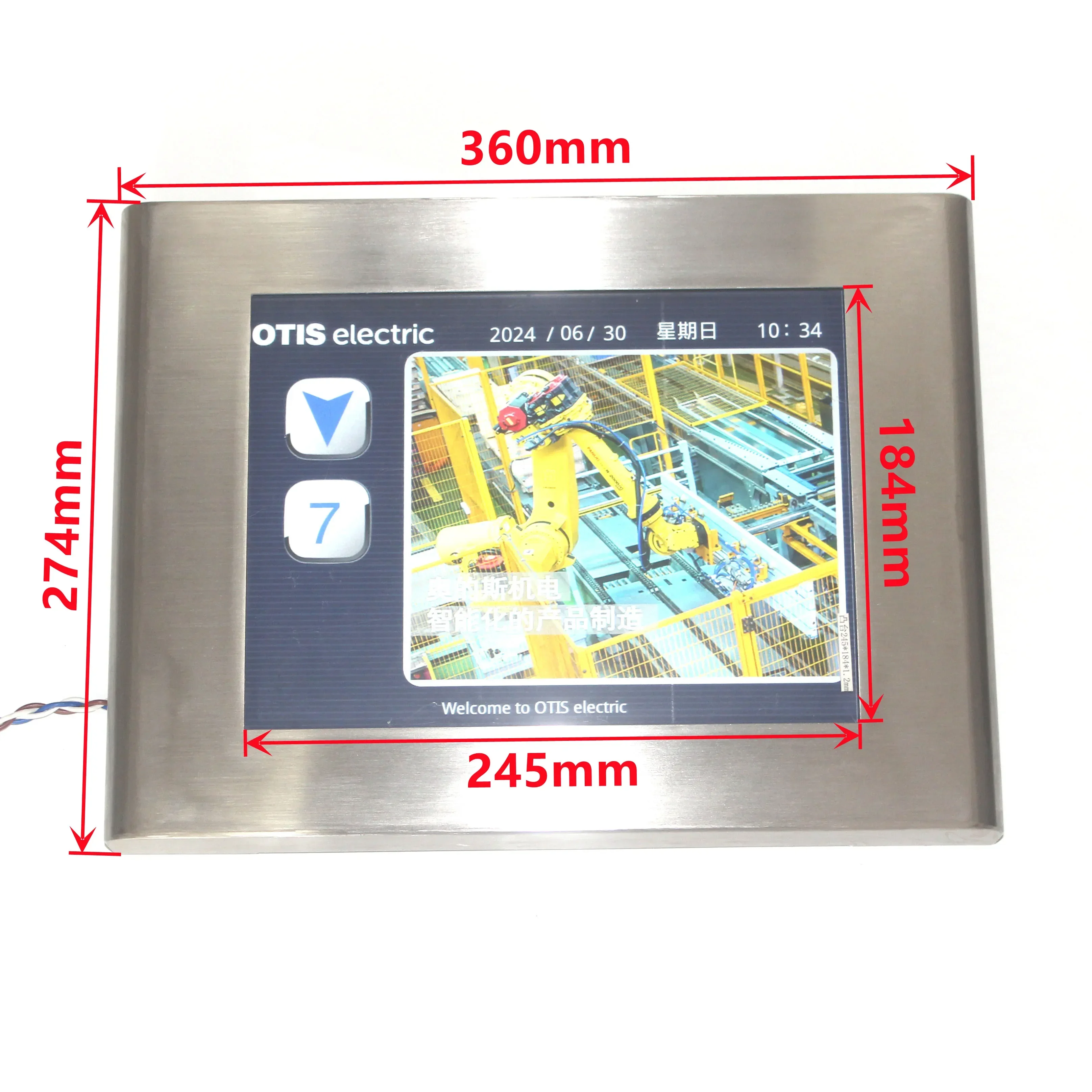 12.1 Inch Elevator Accessories Hall LCD Monitor/picture Machine LM1012TFT V3.0.5 New Free Shipping
