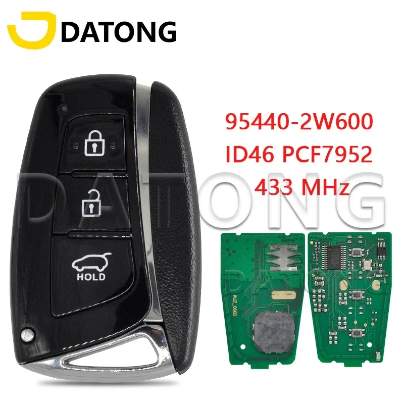 

Пульт дистанционного управления Datong для Hyundai IX45 Santa Fe 2012-2015 P/N:95440-2W600 433 ID46 PCF7952