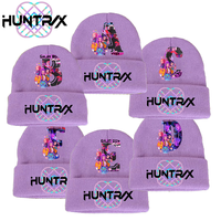 K-Pop Demon Hunters Knitted Hat Autumn Winter Pure Colour Cap Leisured Beanie Pullover Cold Hat Outdoor Skiing Hat Kid Gifts