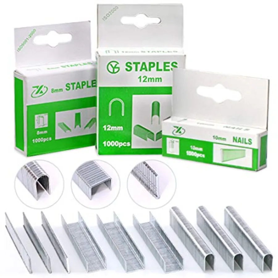 

3000Pcs Premium Quality Officemate Standard 3 Sizes Staples Iluding TType and UType and DoorType Staples Perfect for Most Stan