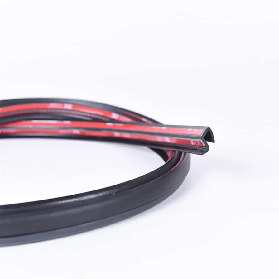 2 Meter B/C Pillar Seal Strip Car Door Trim Rubber Weatherstrip Sound Insulation