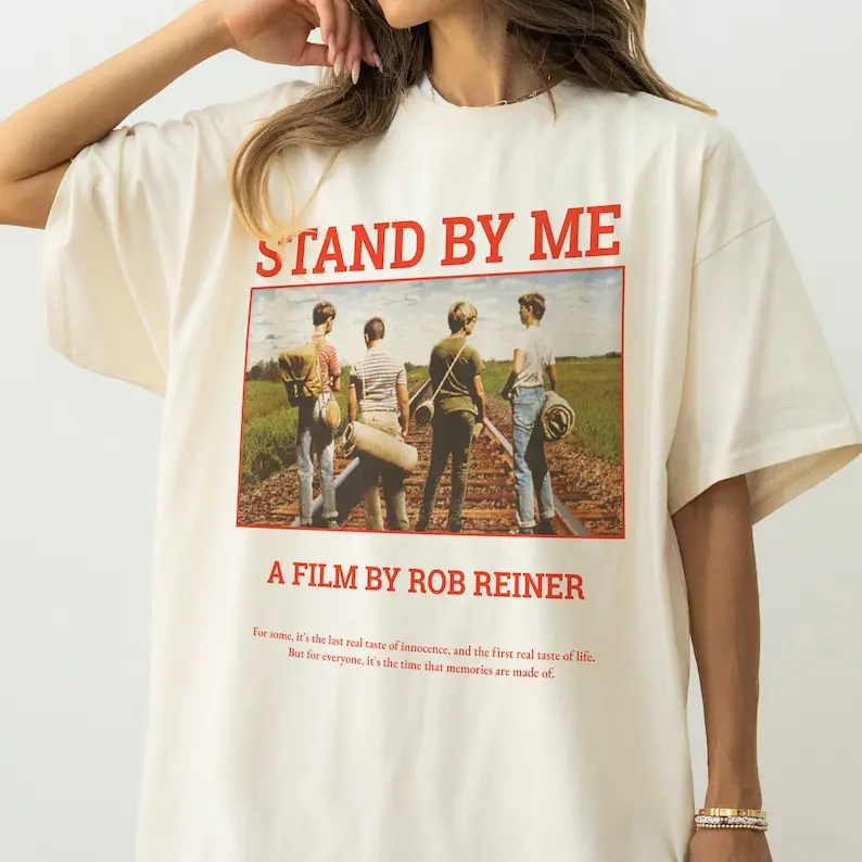 

Stand By Me Movie T-Shirt, Retro Classic Film Graphic Tee Shirt for Men and Women, 80s Stand by Me Memorabilia Merch Gift for Mo