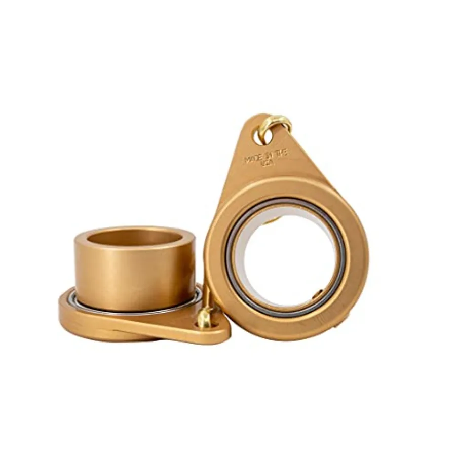 

Non Tangle Flagpole Swivel/Rotating Ring, Anodized Aluminum Spinner with Stainless Steel Bearing - 1 1/4", Pack of 2 - Made in