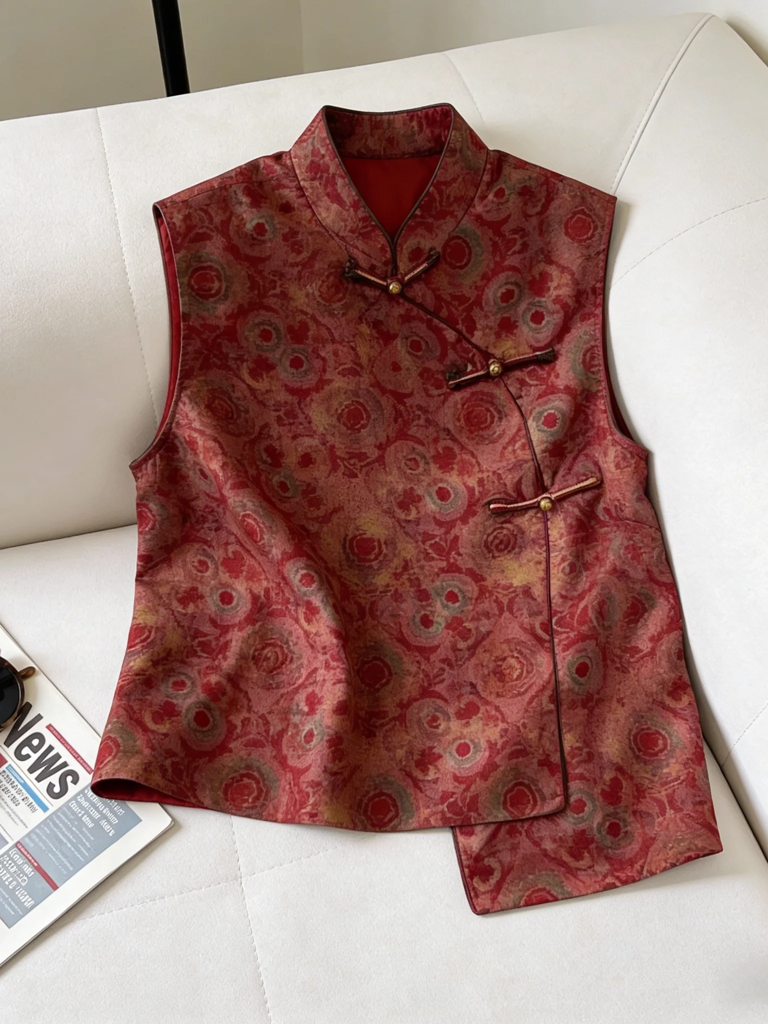 plus Size Summer New Style Sleeveless Vest Women's Popular National Trend Unique Super Beautiful New Chinese Retro Top