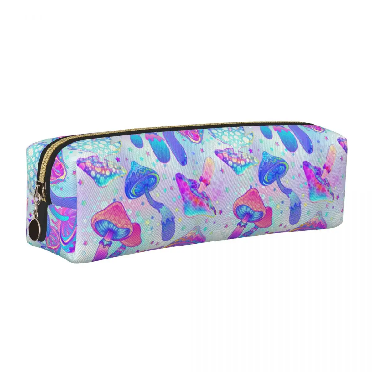 Psychedelic Mushrooms Pencil Case Magic Hippie Pencil Pouch Pen Box for Student Big Capacity Bag Students School Gift Stationery