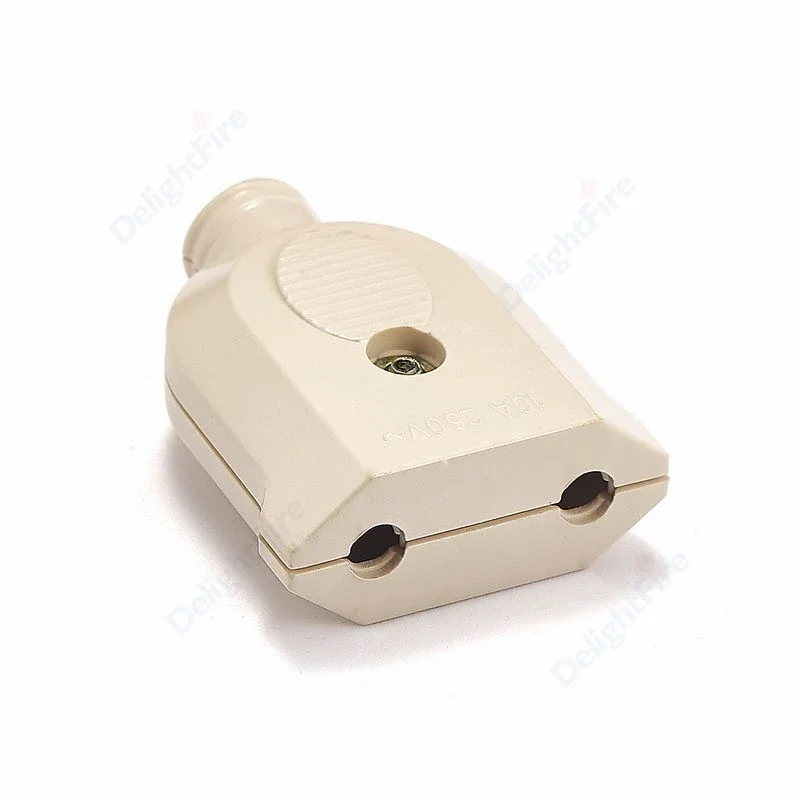 EU Plug Adapter Euro Male Replacement Female Rewireable Socket Outlet 2 Pin AC Electric Power Wire Plug Extension Cord Connector