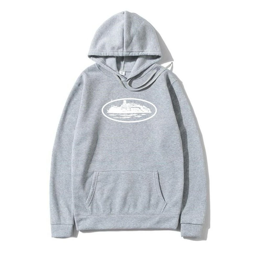 Pop 2026 Cross-border Lion Embroidered Hooded Sweatshirt for Men - American Retro Fashion Brand Casual Shirt