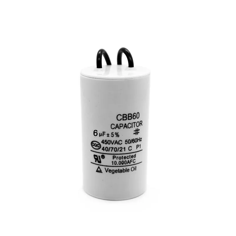 Fitting for CBB60 6UF 450V Motor Start Capacitor  3pcs