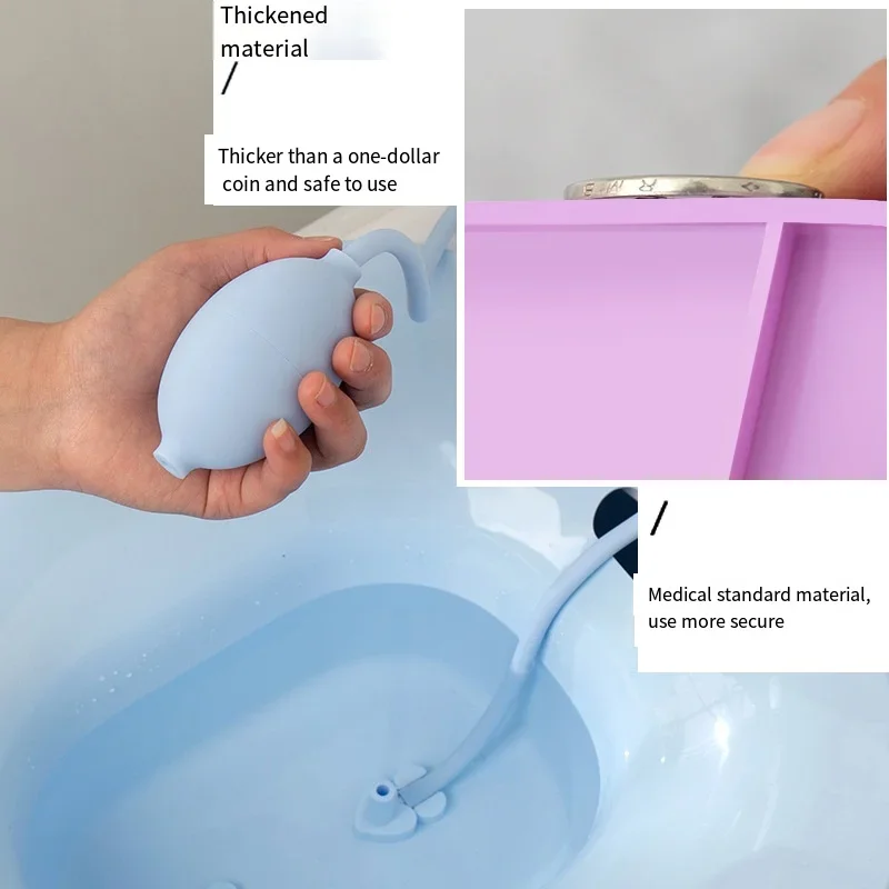 امرأة المرحاض بيديت بعد الولادة سعة كبيرة طوي المرحاض المؤنث النظافة البخار مقعد البواسير لتنظيف المهبل والشرج #5