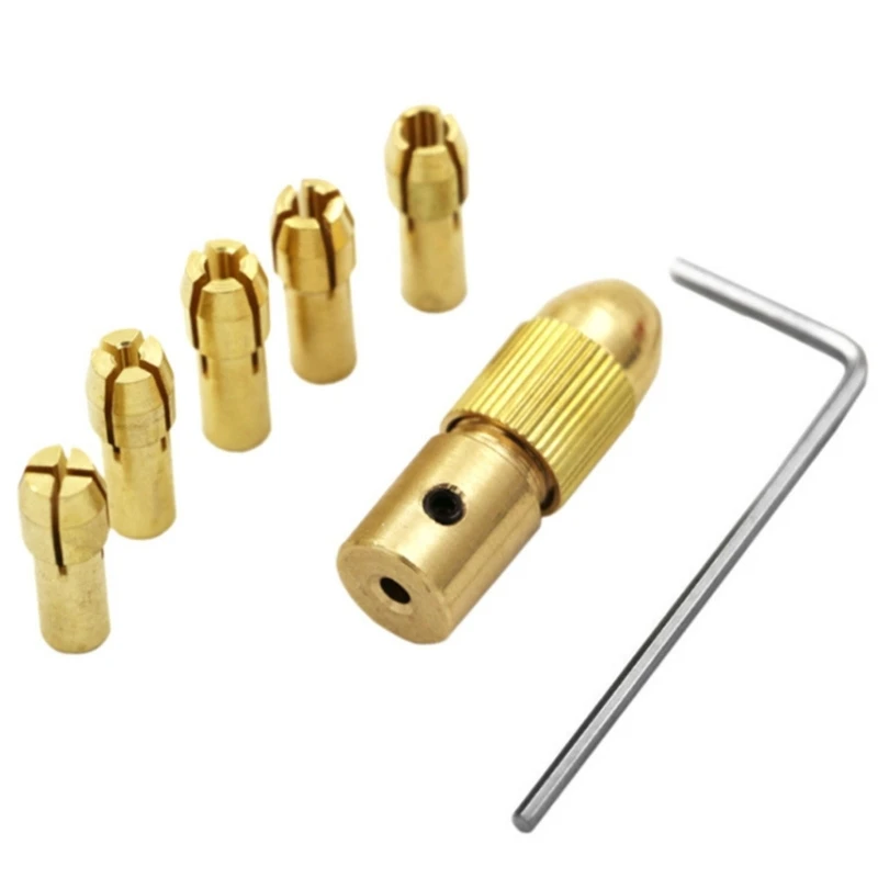 

Mini Electric Self Tightening Drill Chuck Clip Head Kit Small Hand Drill Brass Tip Set For ABS board light wood cardboard