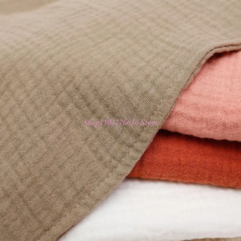 

R6FD Baby Washcloths Natural Muslin Cotton Newborn Face Towels Wrinkled Gauze