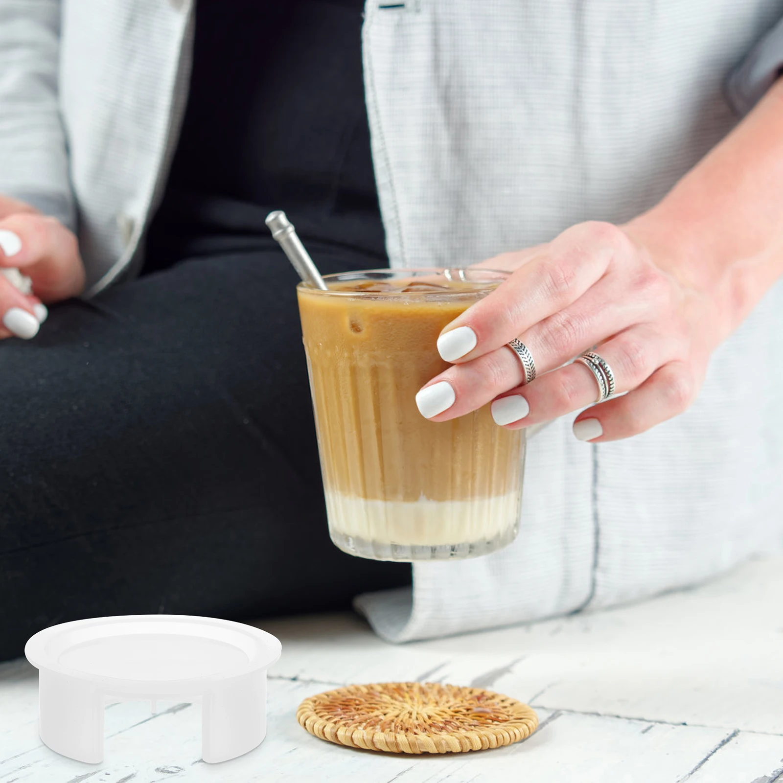 

5Pcs Round Silicone Coaster Mold Creative DIY Resin Tray Molds for Epoxy Resin Crafting Home Decor Coaster Silicone Mold