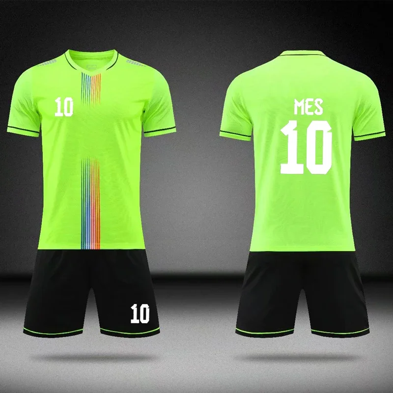 DIY Custom Adult Kid Soccer Jerseys Set Boys Short Sleeve Football Training Suit Football Jersey Set Sportswear