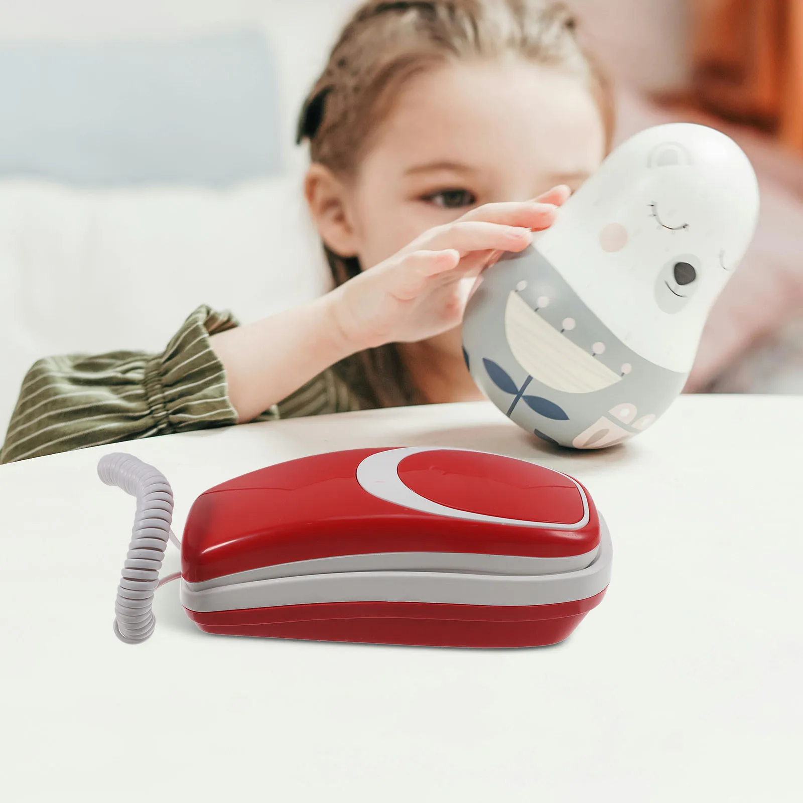 

Pretend Phone Kids Dial Telephone Imitation Play Educational Interactive Toddler Phone Enhance Parent Child Bond