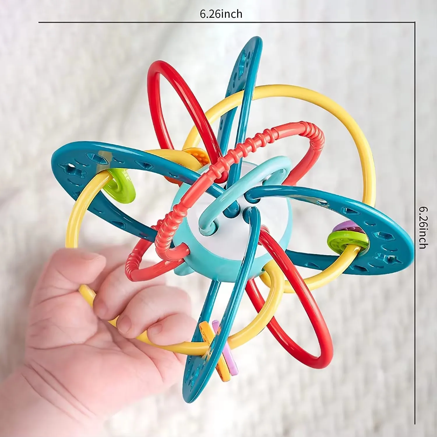 Jouet de dentition sensoriel pour bébé, jouets rampants Montessori pour bébés de 0 à 12 mois, hochet boule bossue, jouets à mâcher sensoriels pour enfants de 0 à 12 mois