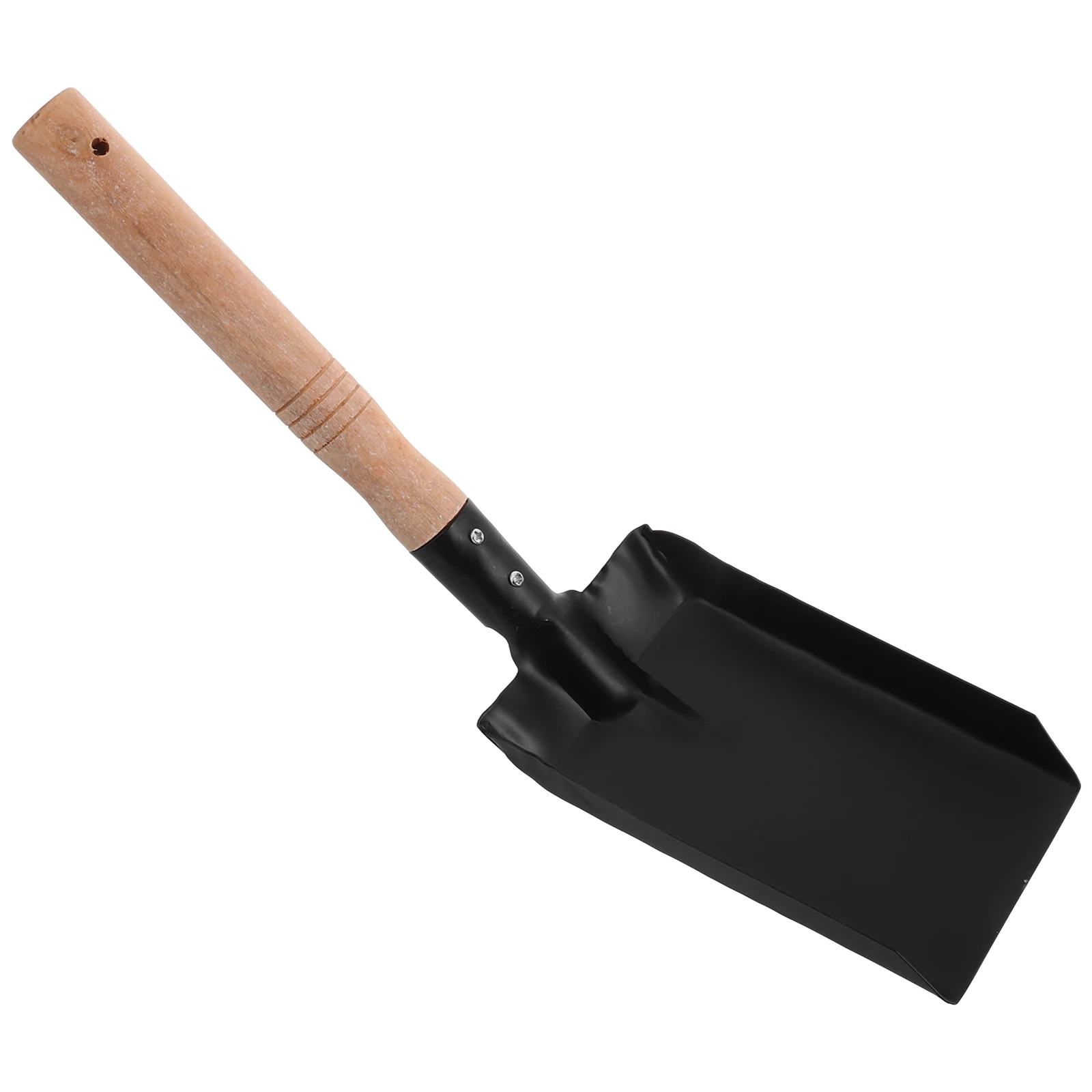 

1pc Compact Outdoor Digging Shovel Small Garden Tool Wood Handle Coal Ash Removal Lightweight Iron Shovel for Digging